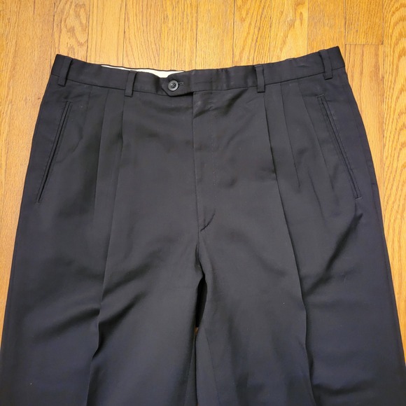 Brioni Sport Black Wool Pleated Dress Pants 36x32.5 Italy Preppy Business Classy - Picture 6 of 11